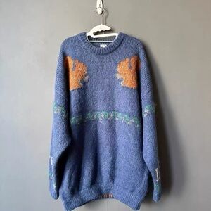 Authentic Loewe Blue and Orange Crewneck Sweater